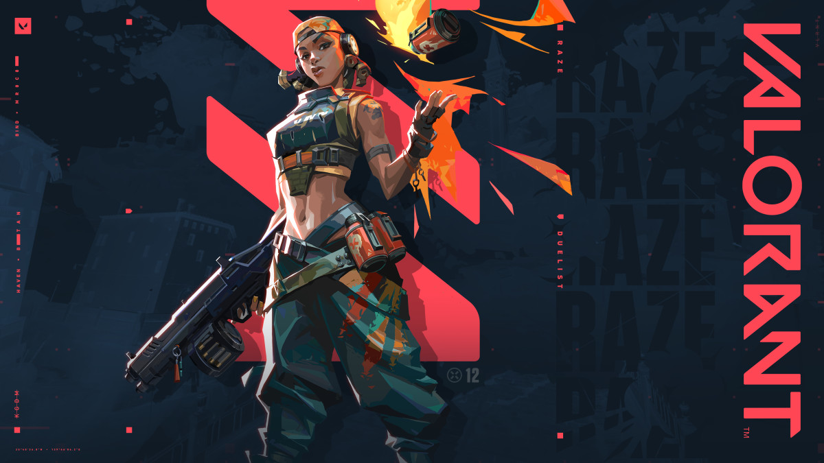 Raze agent art from Valorant